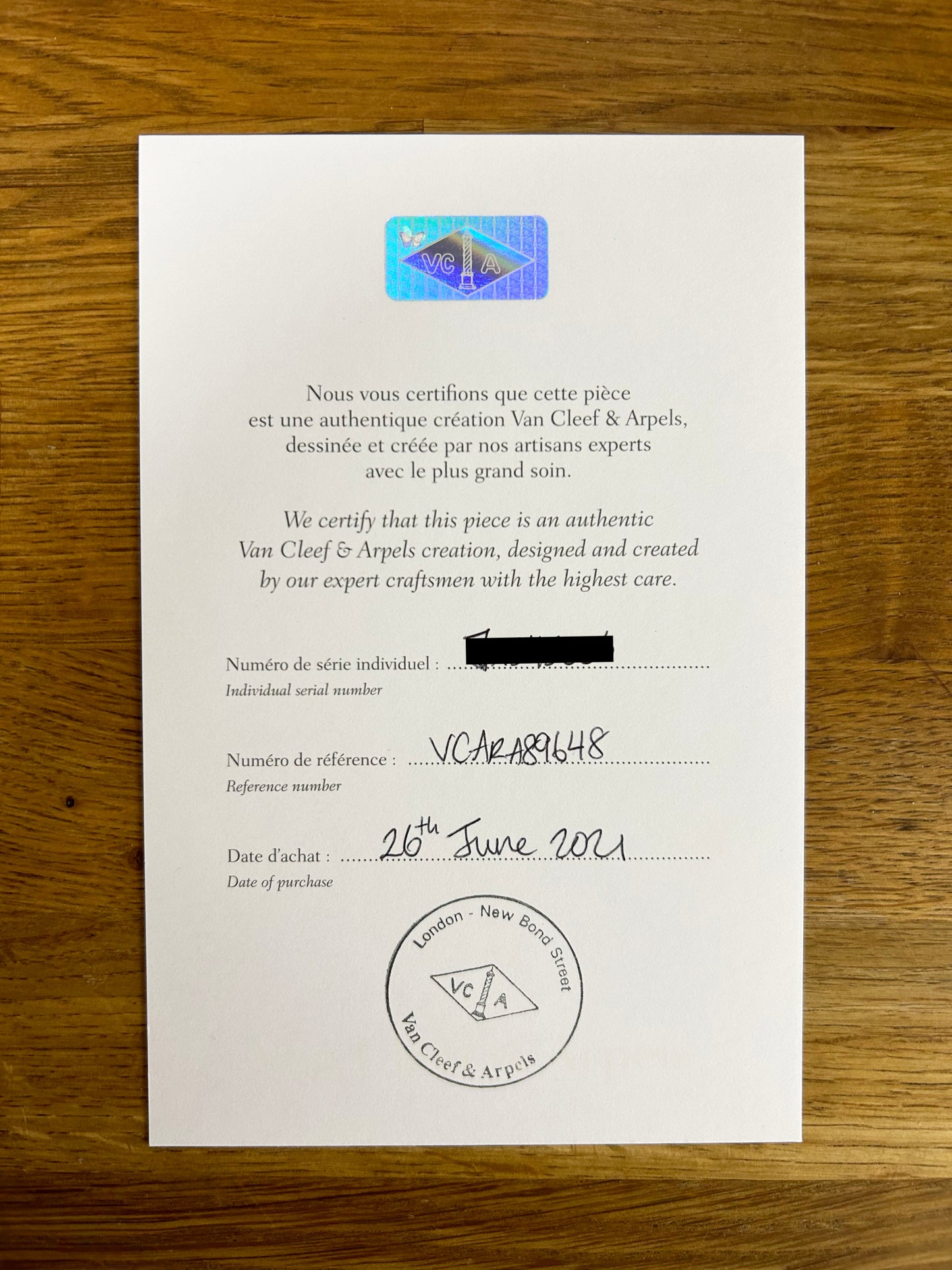 Van Cleef & Arpels 2.5mm Toujours Wedding Band Ring