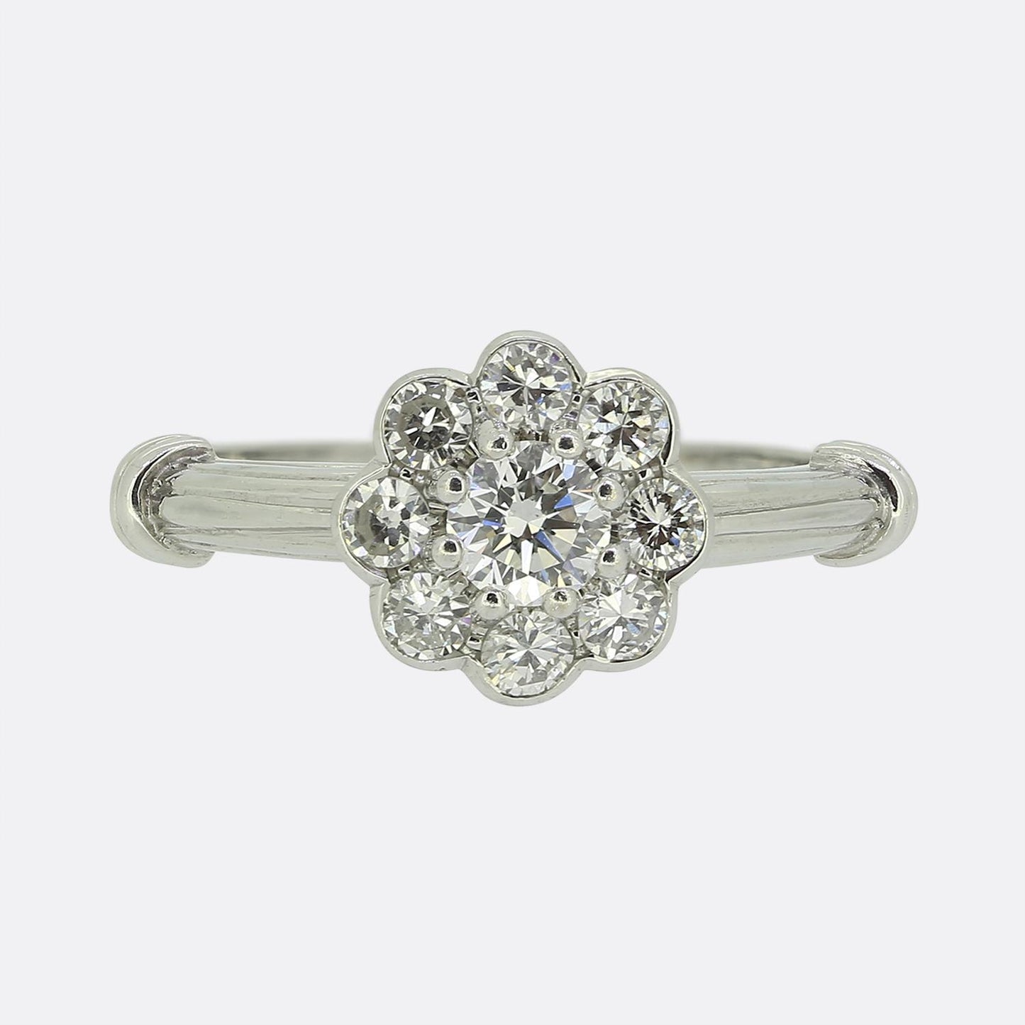 0.25 Carat Diamond Daisy Cluster Ring