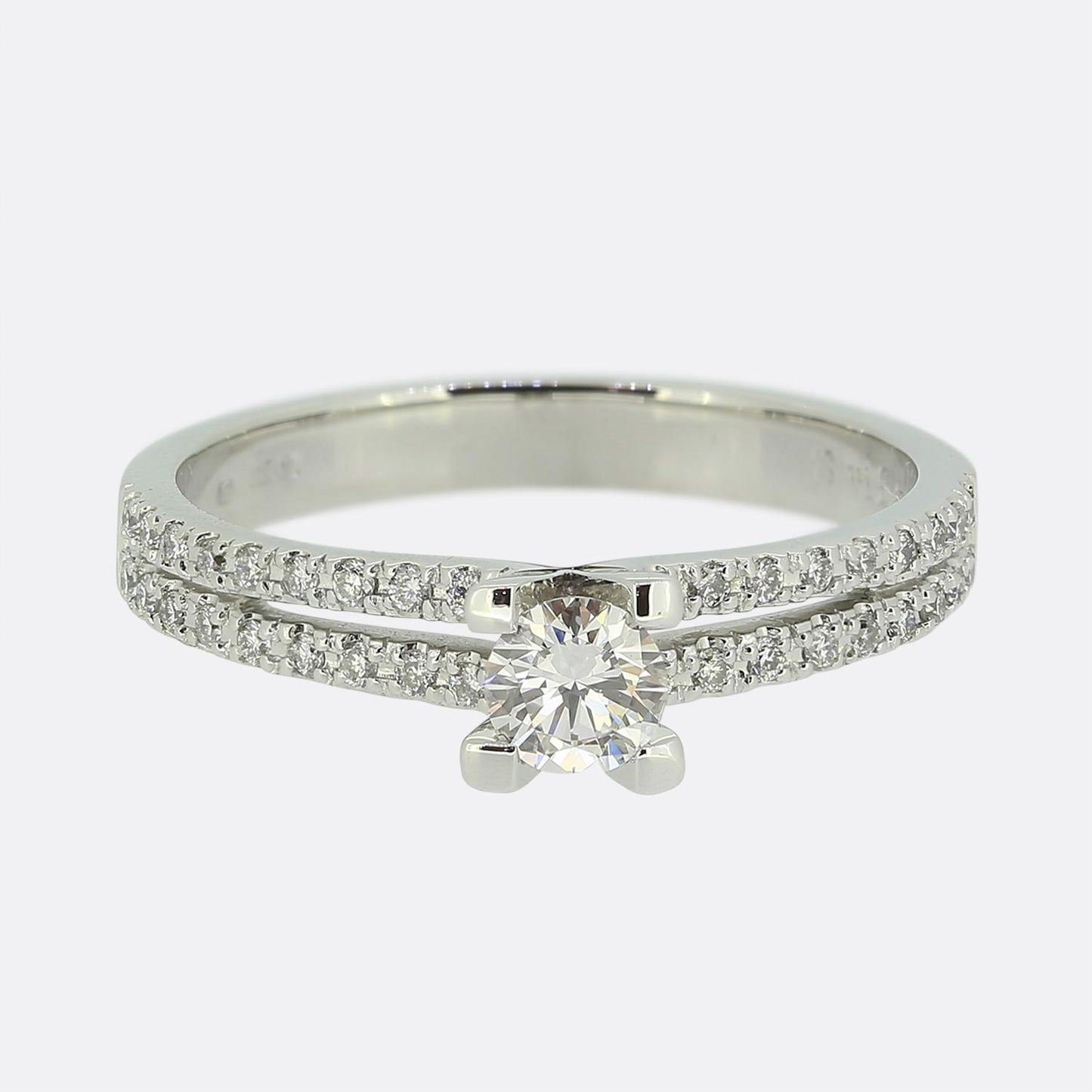 0.22 Carat Round Brilliant Cut Diamond Solitaire Ring