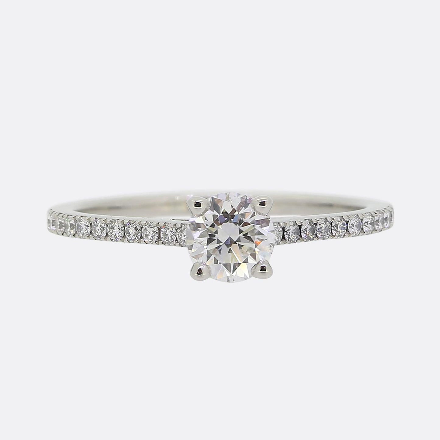 De Beers 0.35 Carat Diamond Solitaire Engagement Ring