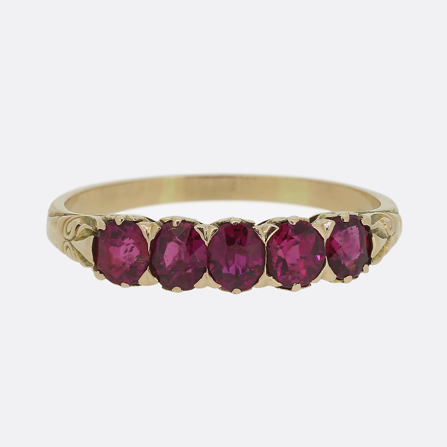 Victorian Five-Stone Ruby Ring