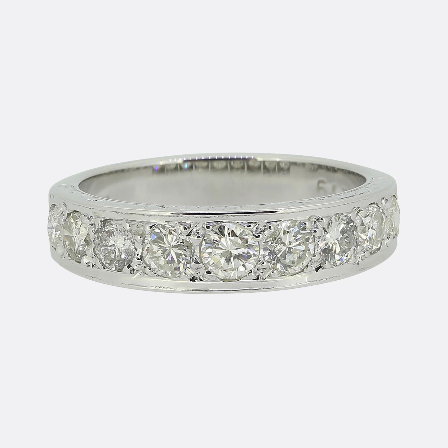 Vintage Half-Eternity Diamond Ring