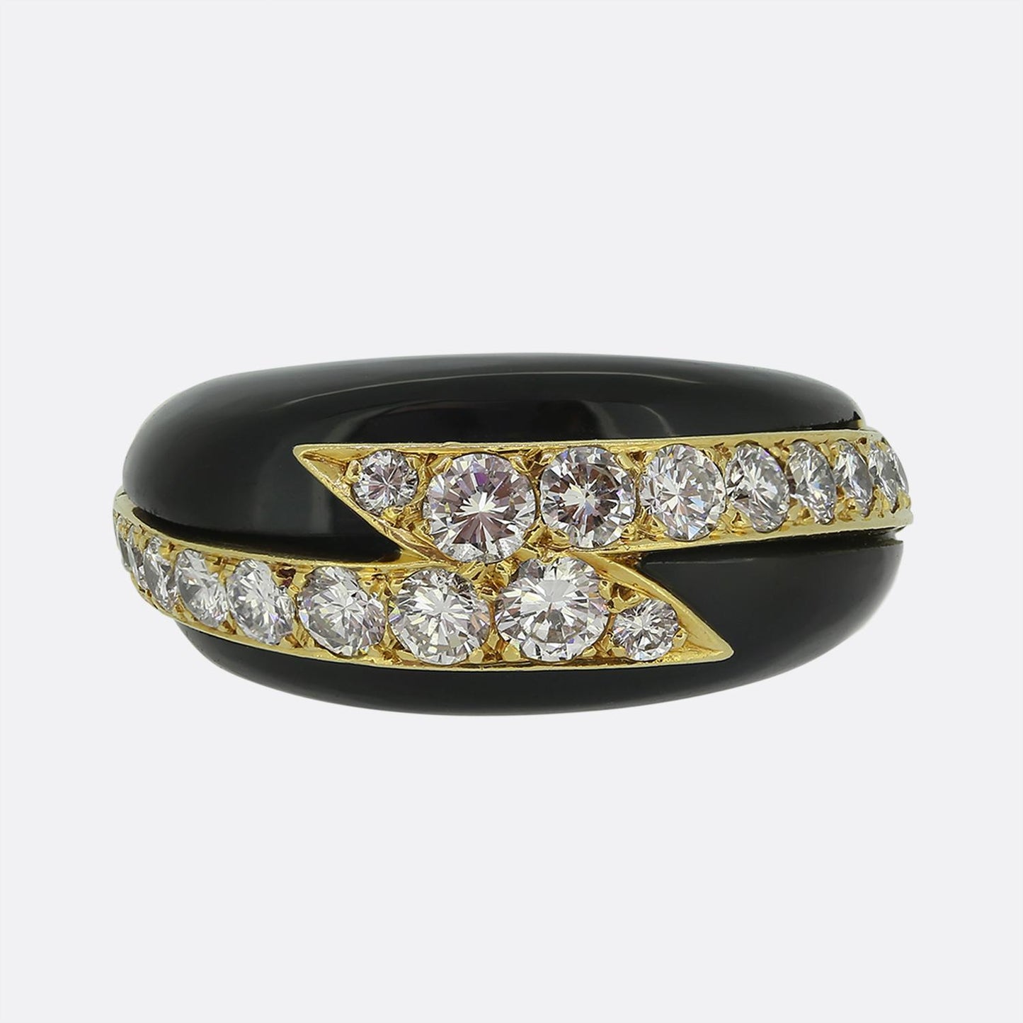 David Morris Onyx and Diamond Ring