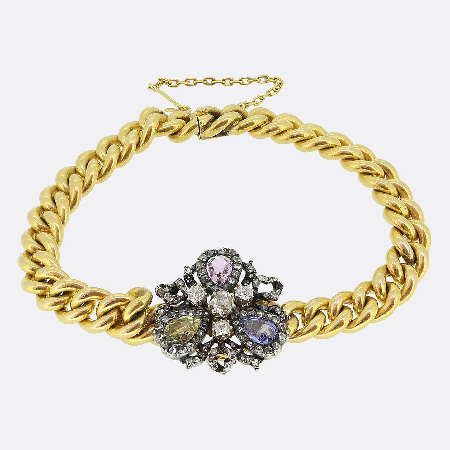 Mellerio dits Meller Antique Sapphire and Diamond Clover Bracelet