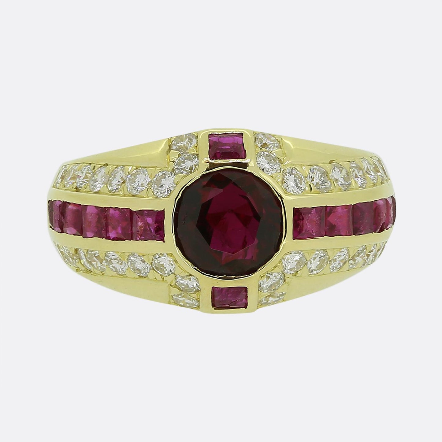 Vintage Ruby and Diamond Ring