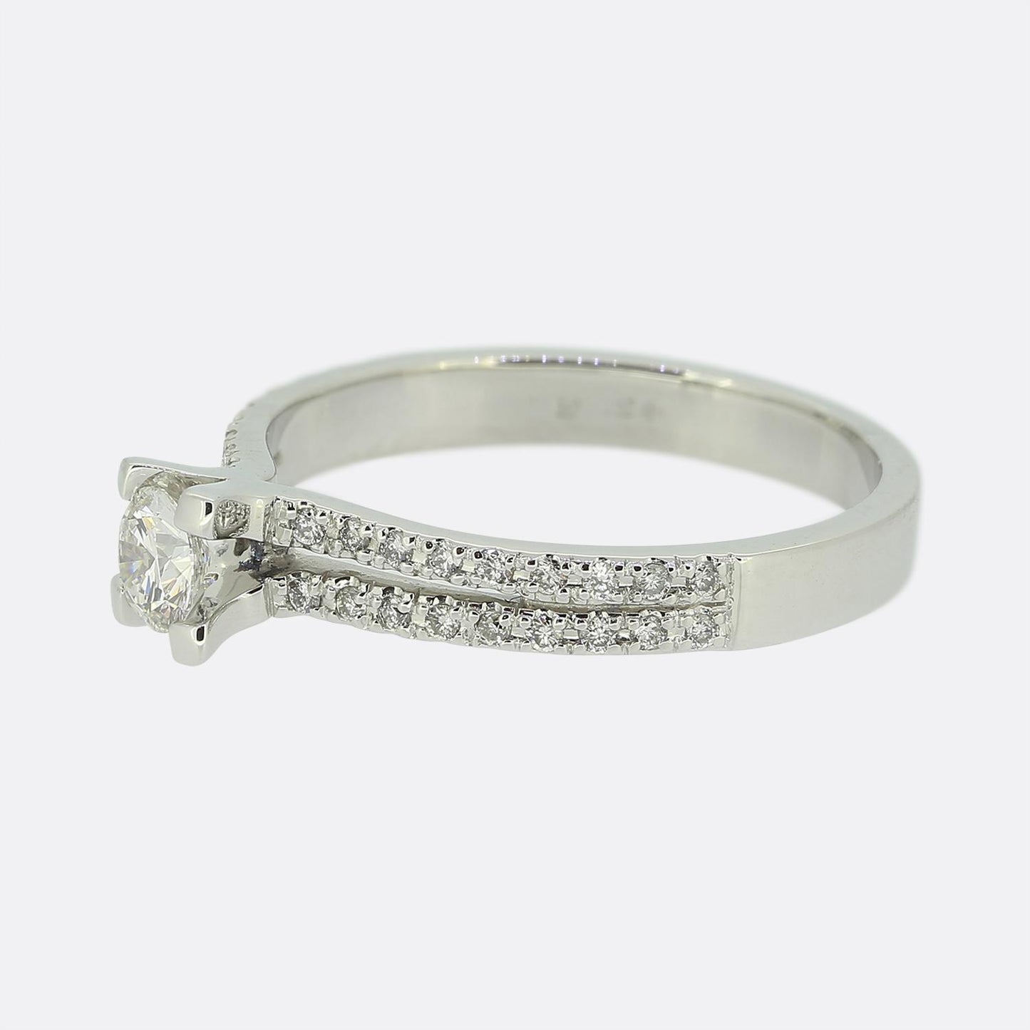 0.22 Carat Round Brilliant Cut Diamond Solitaire Ring