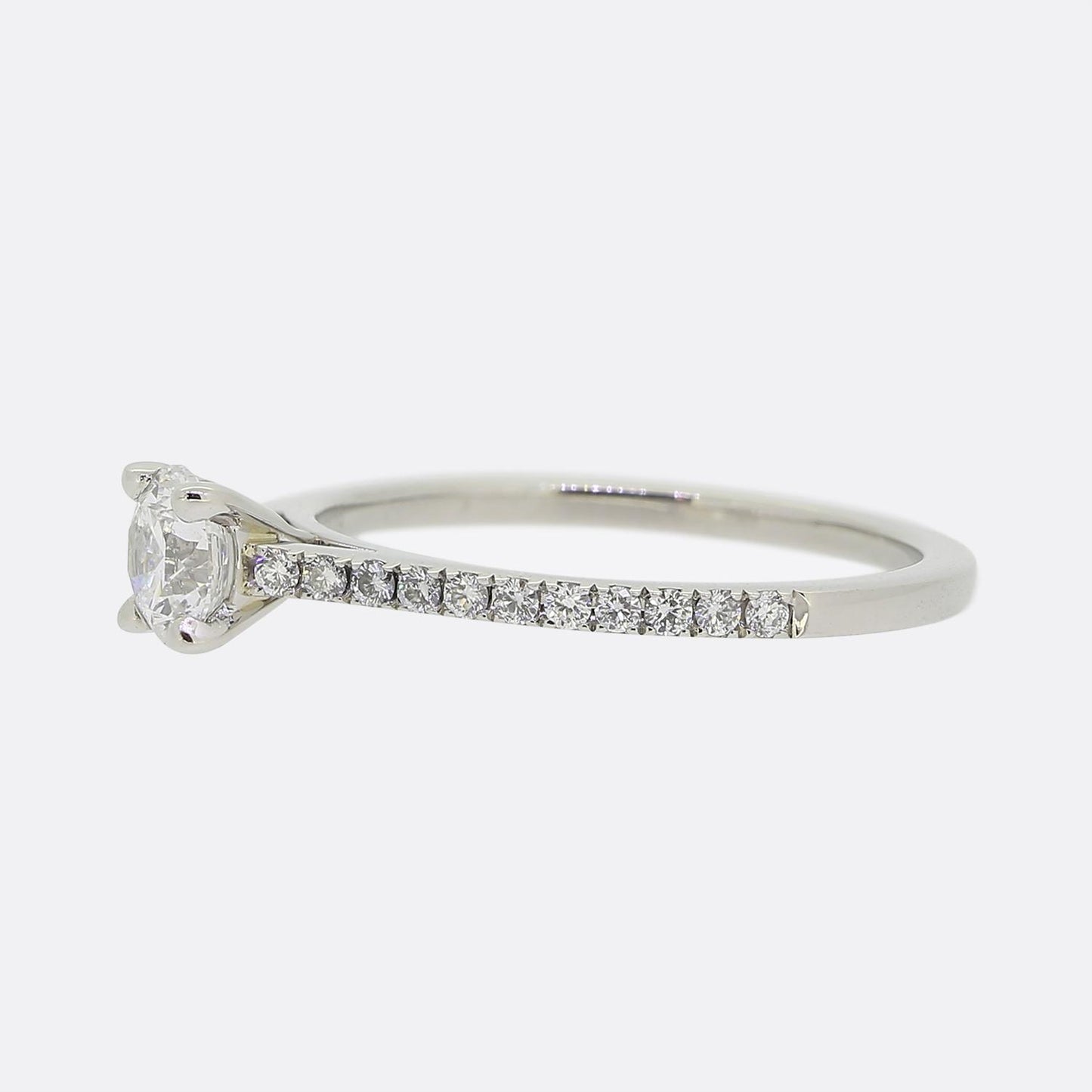 De Beers 0.35 Carat Diamond Solitaire Engagement Ring