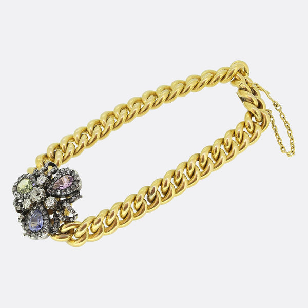 Mellerio dits Meller Antique Sapphire and Diamond Clover Bracelet