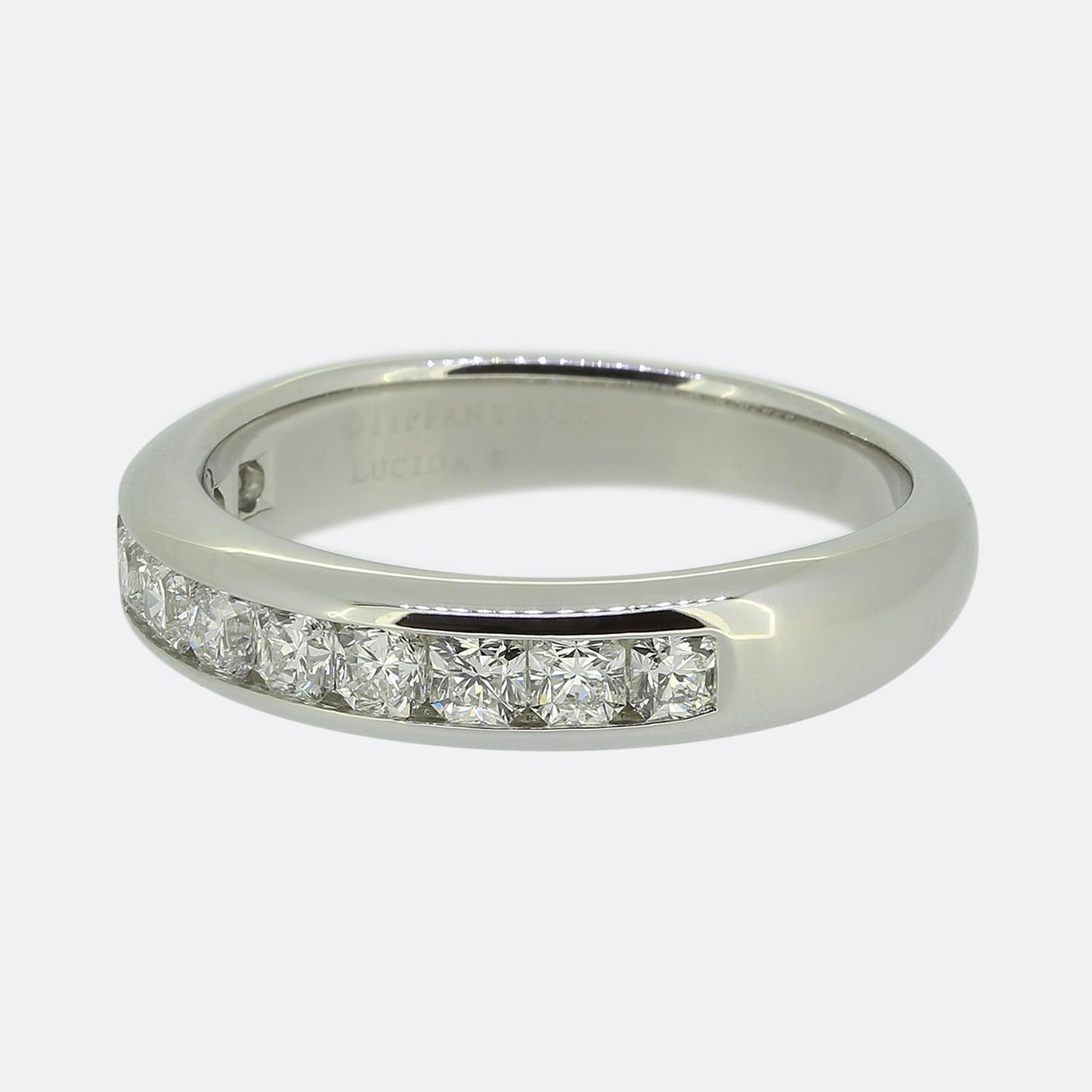 Tiffany & Co. 0.55 Carat Lucida Diamond Half-Eternity Ring