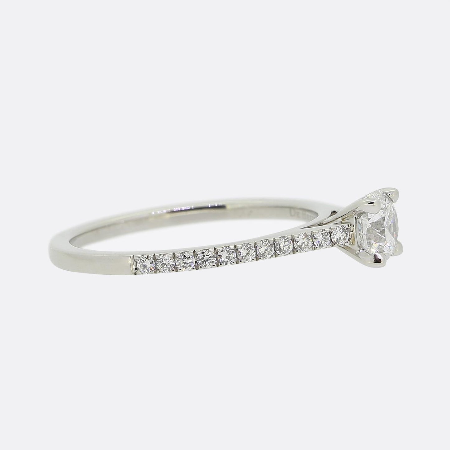 De Beers 0.35 Carat Diamond Solitaire Engagement Ring