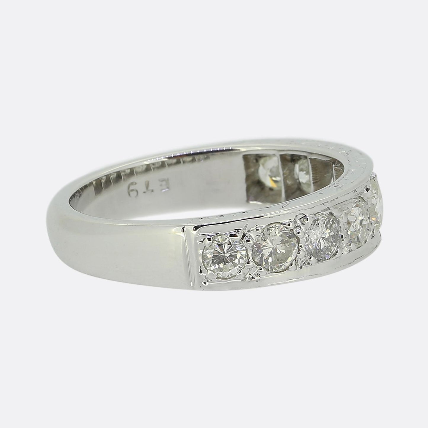 Vintage Half-Eternity Diamond Ring