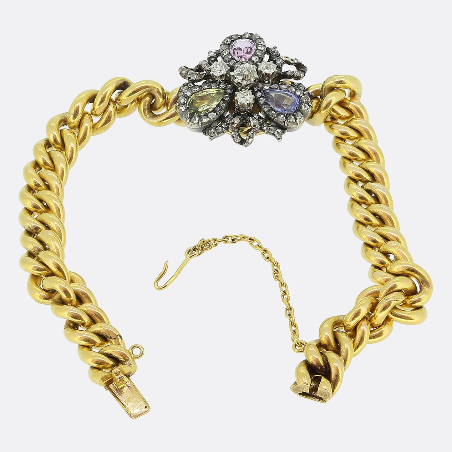 Mellerio dits Meller Antique Sapphire and Diamond Clover Bracelet