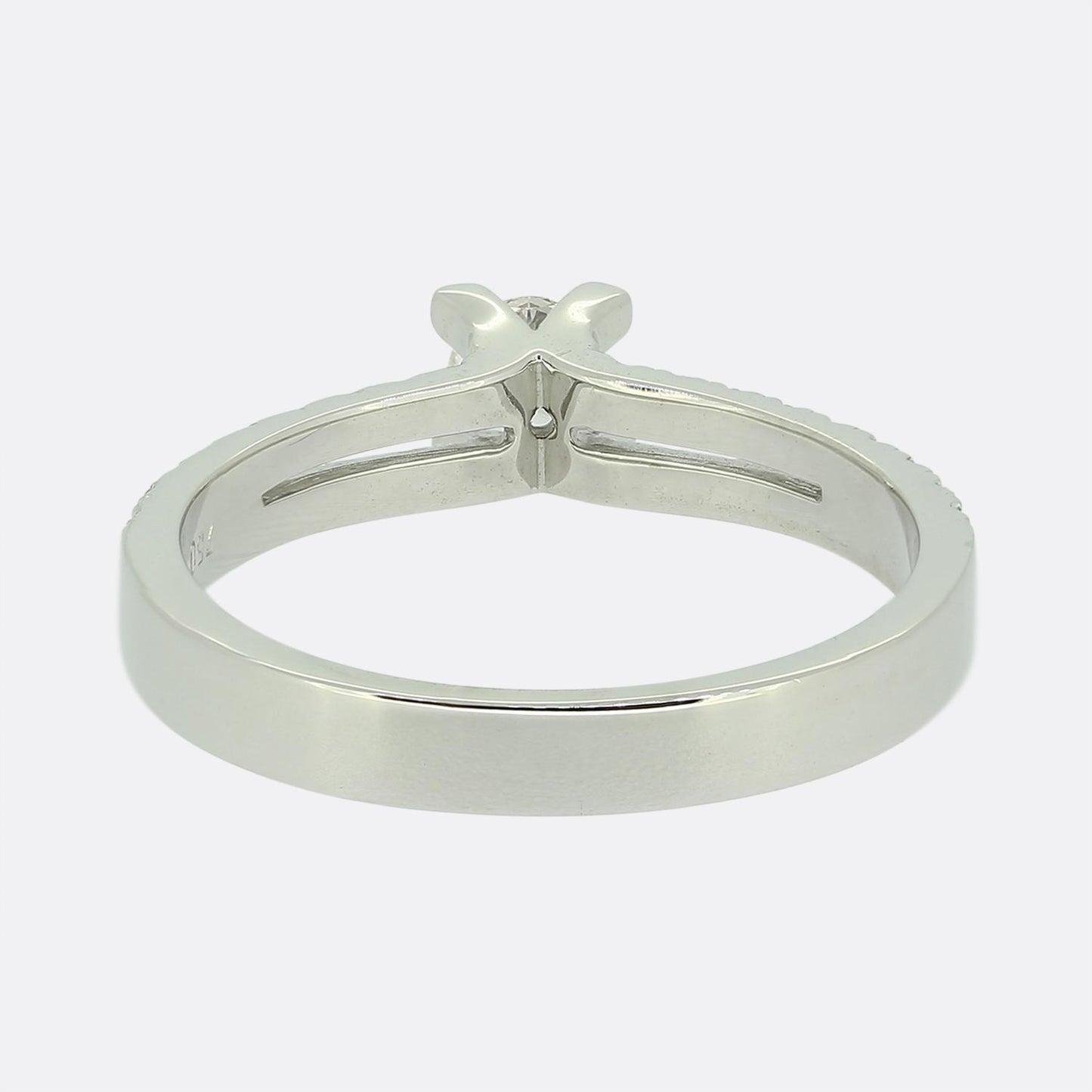 0.22 Carat Round Brilliant Cut Diamond Solitaire Ring