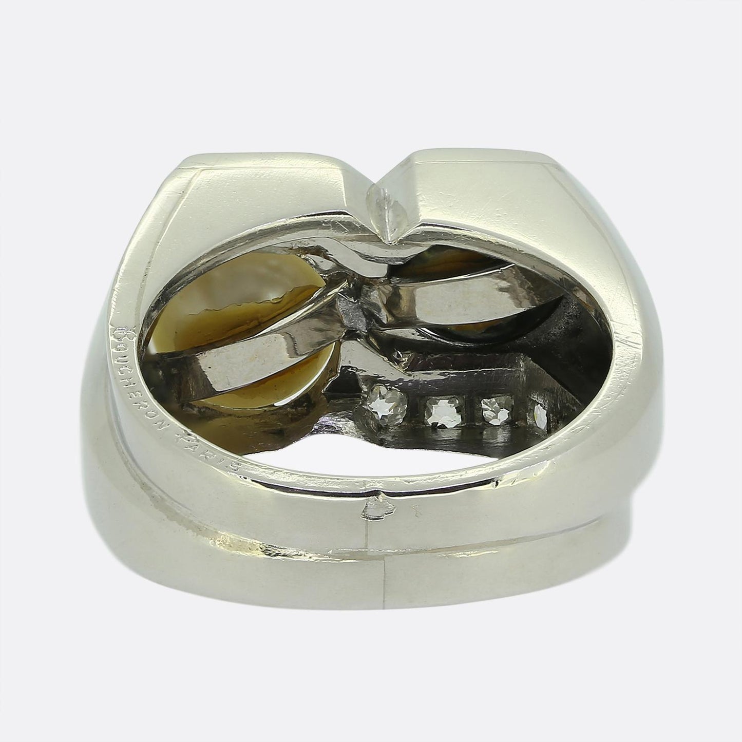 Boucheron Two Pearl and Diamond Ring