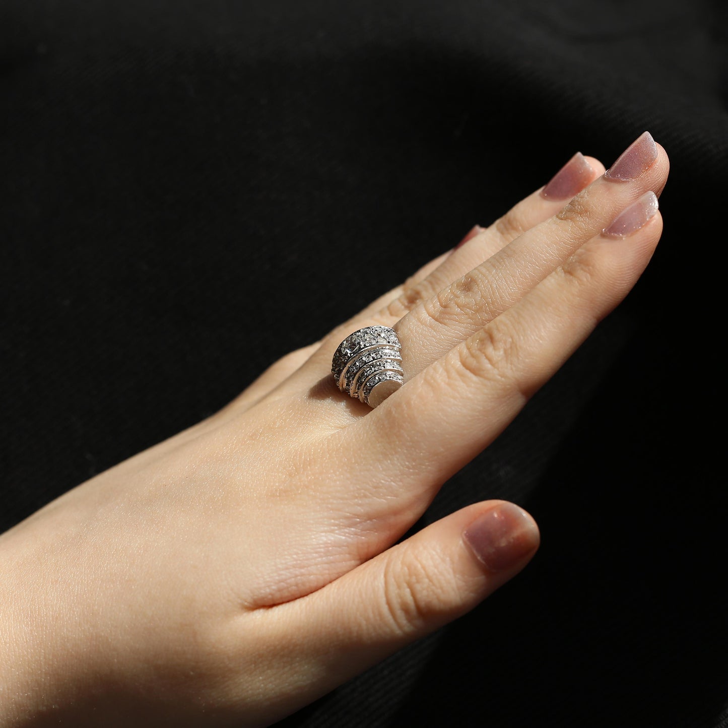 1940s Old Cut Diamond Cluster Ring