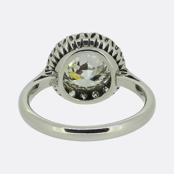 Antique 2.10 Carat Diamond Cluster Ring