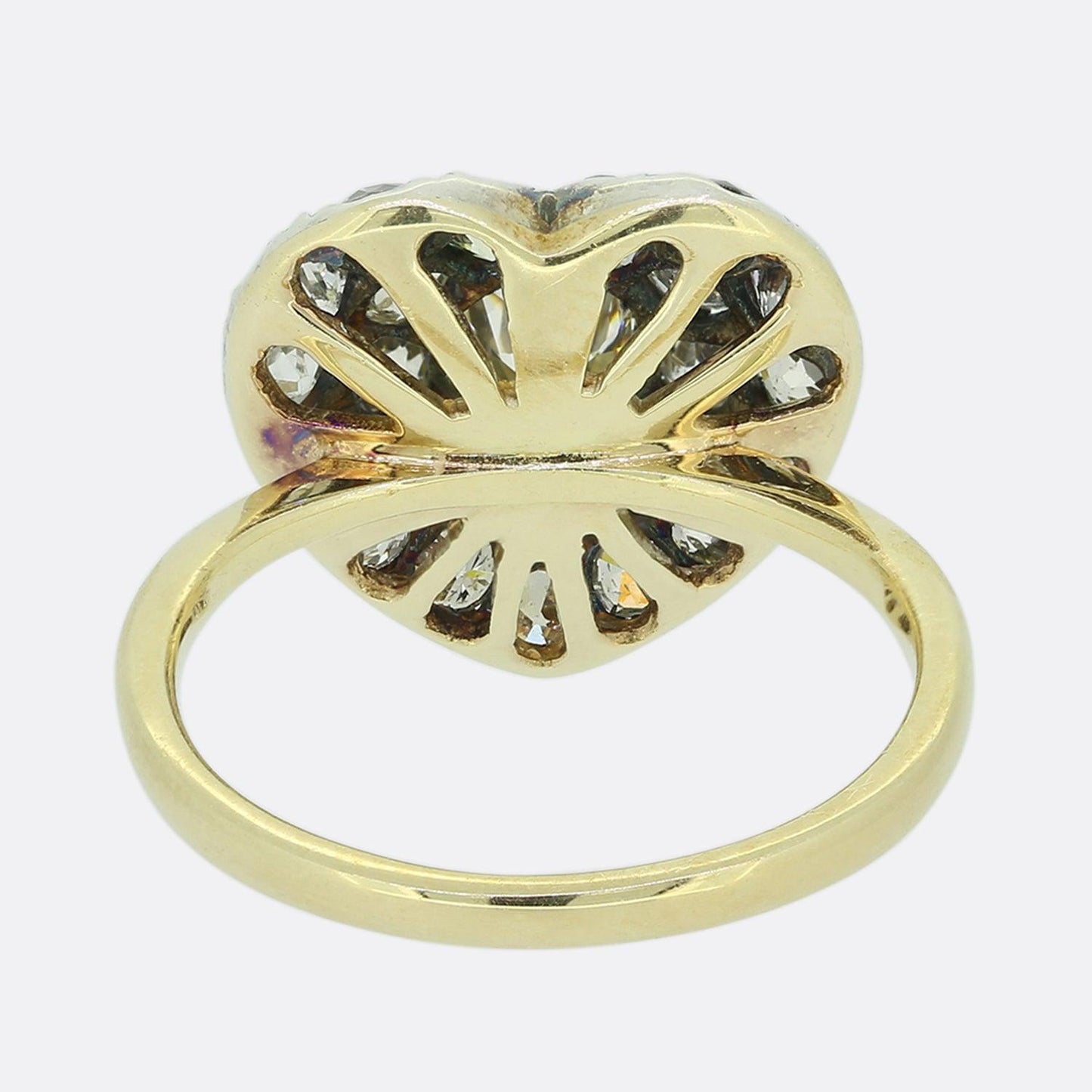 Vintage 1.60 Carat Old Diamond Heart Ring