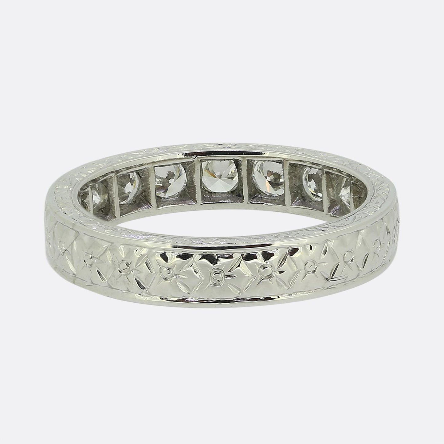 Art Deco Half-Eternity Diamond Ring Size L (52)
