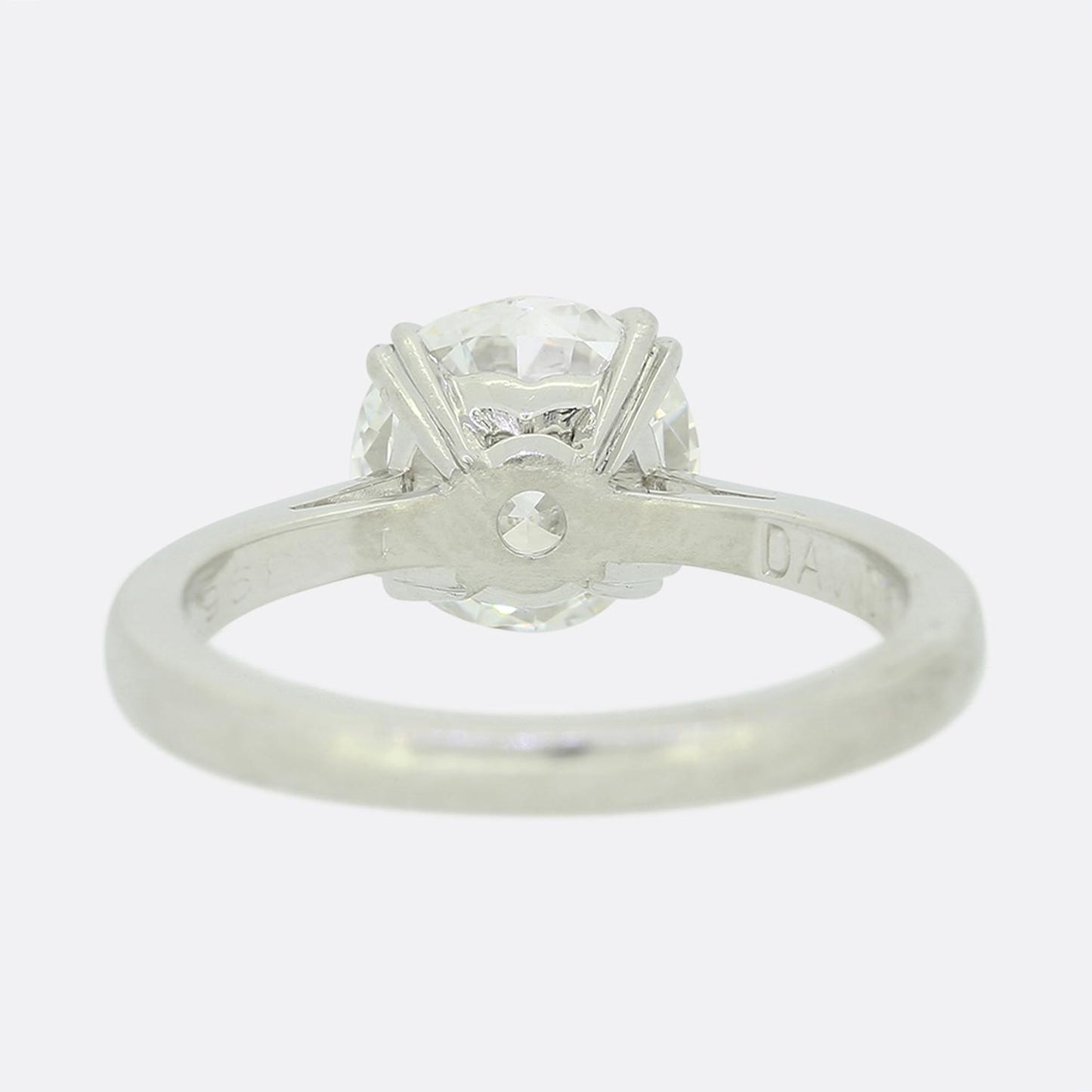 David Morris 2.01 Carat Brilliant Cut Diamond Solitaire Engagement Ring