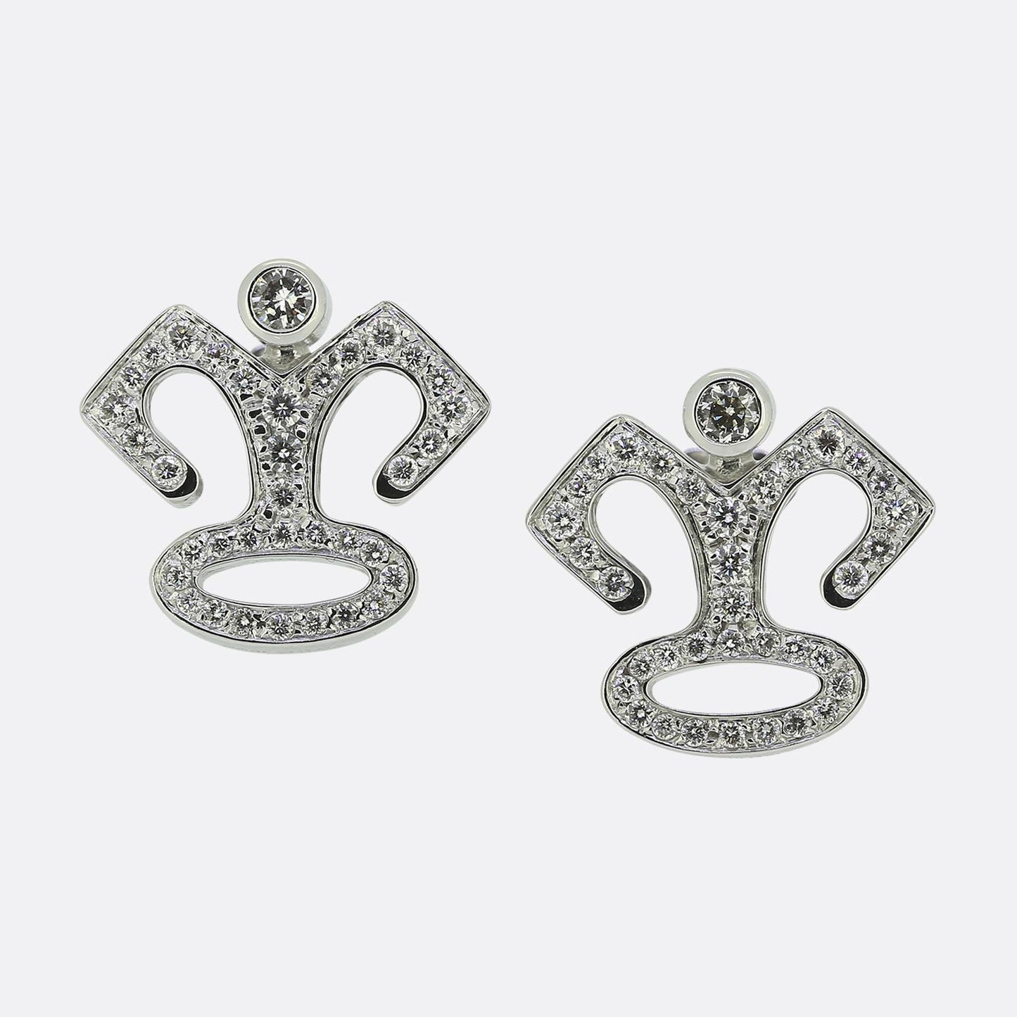 Garrard Diamond Cluster Earrings