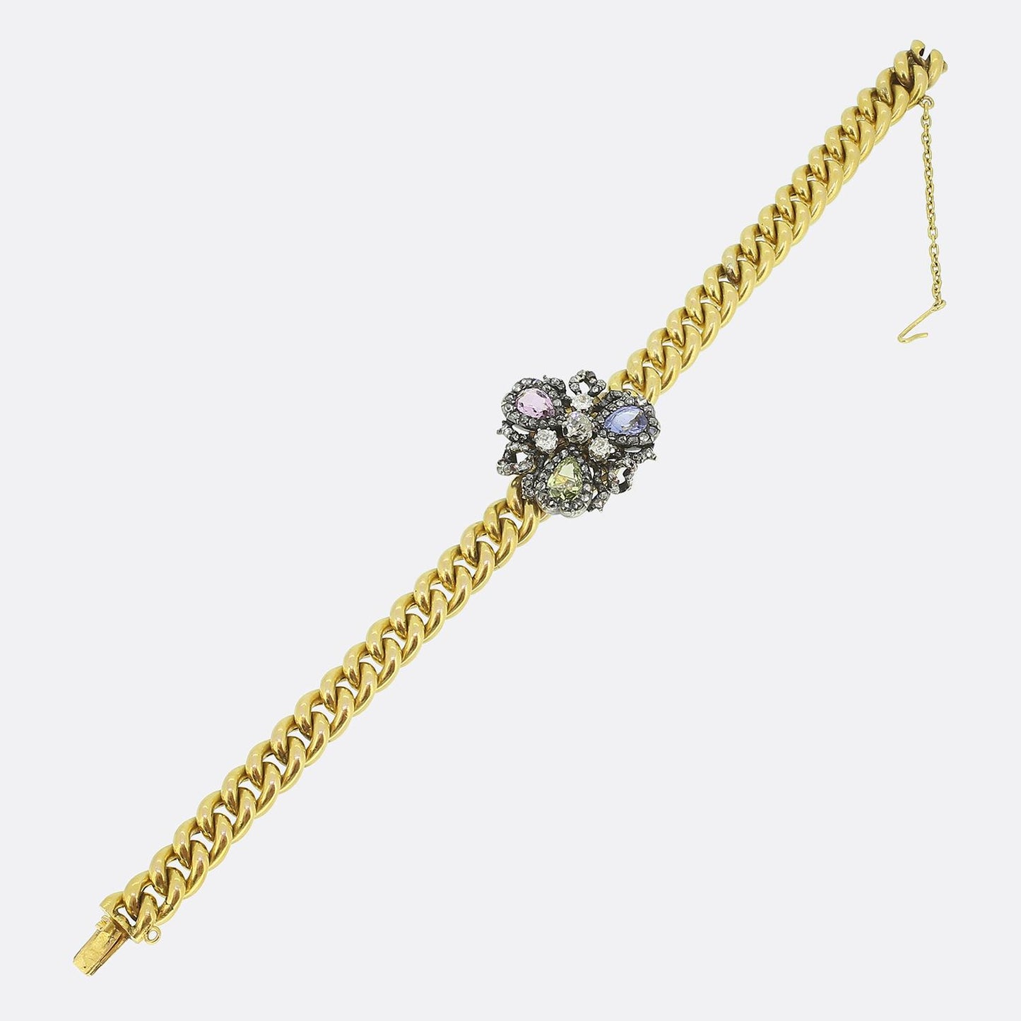 Mellerio dits Meller Antique Sapphire and Diamond Clover Bracelet
