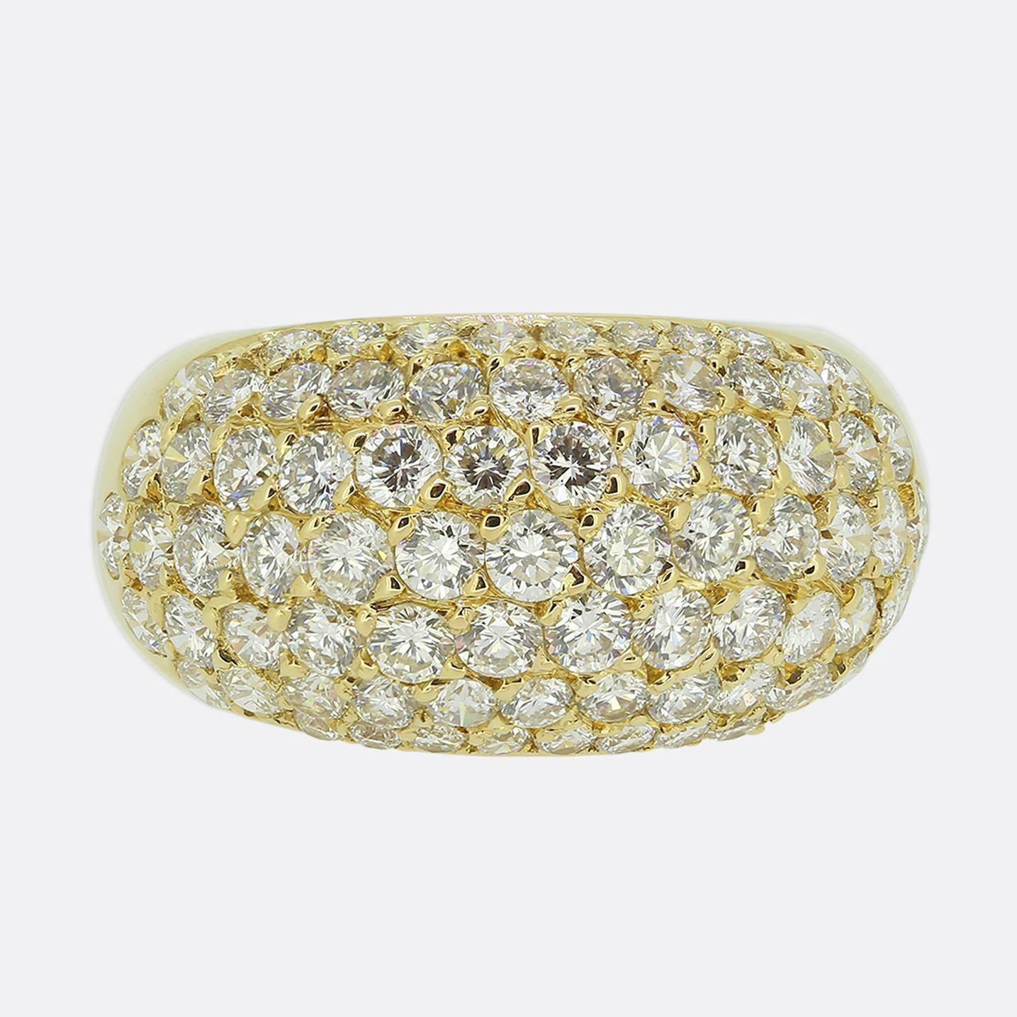 Vintage French Pavé Diamond Set Ring