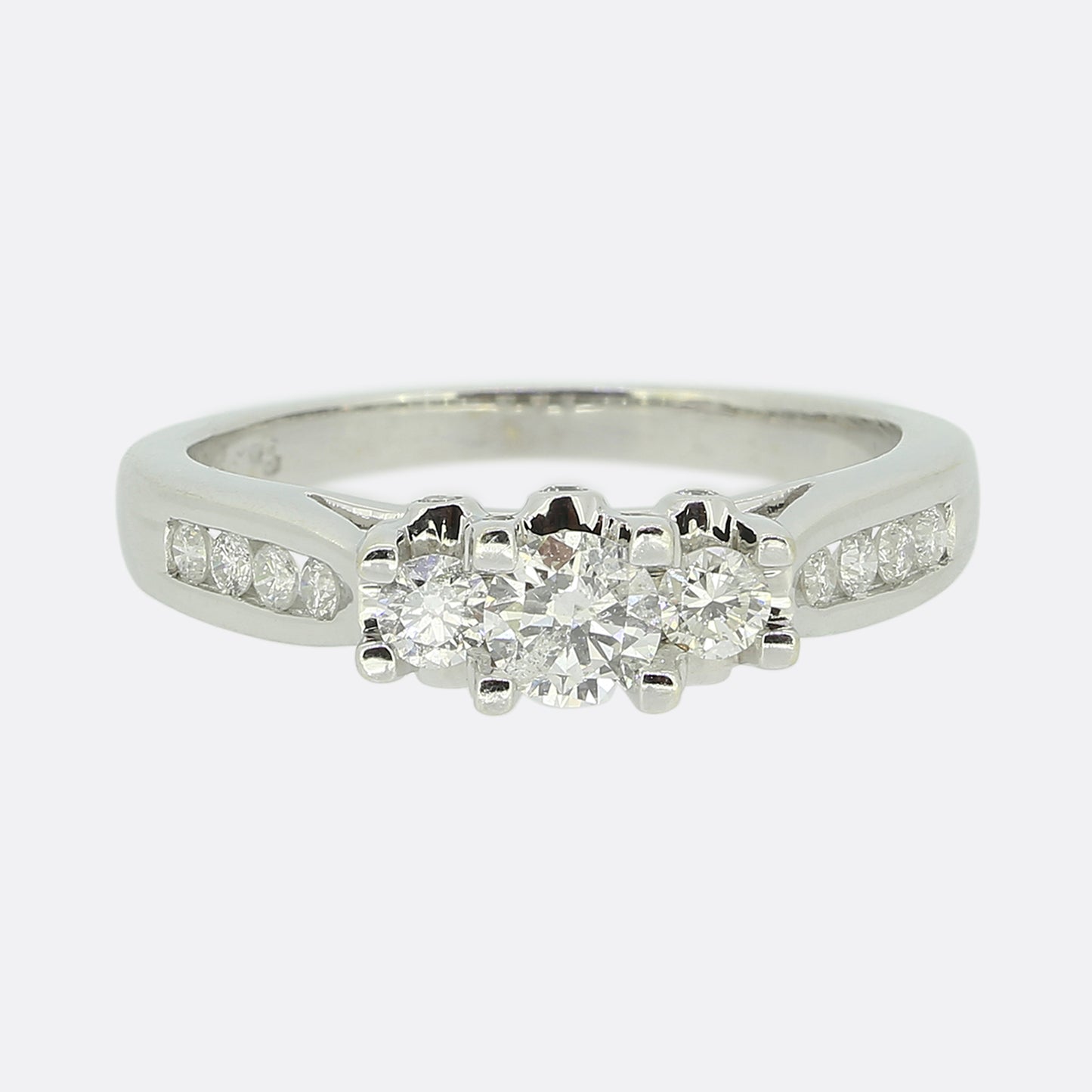 0.35 Carat Three-Stone Diamond Ring