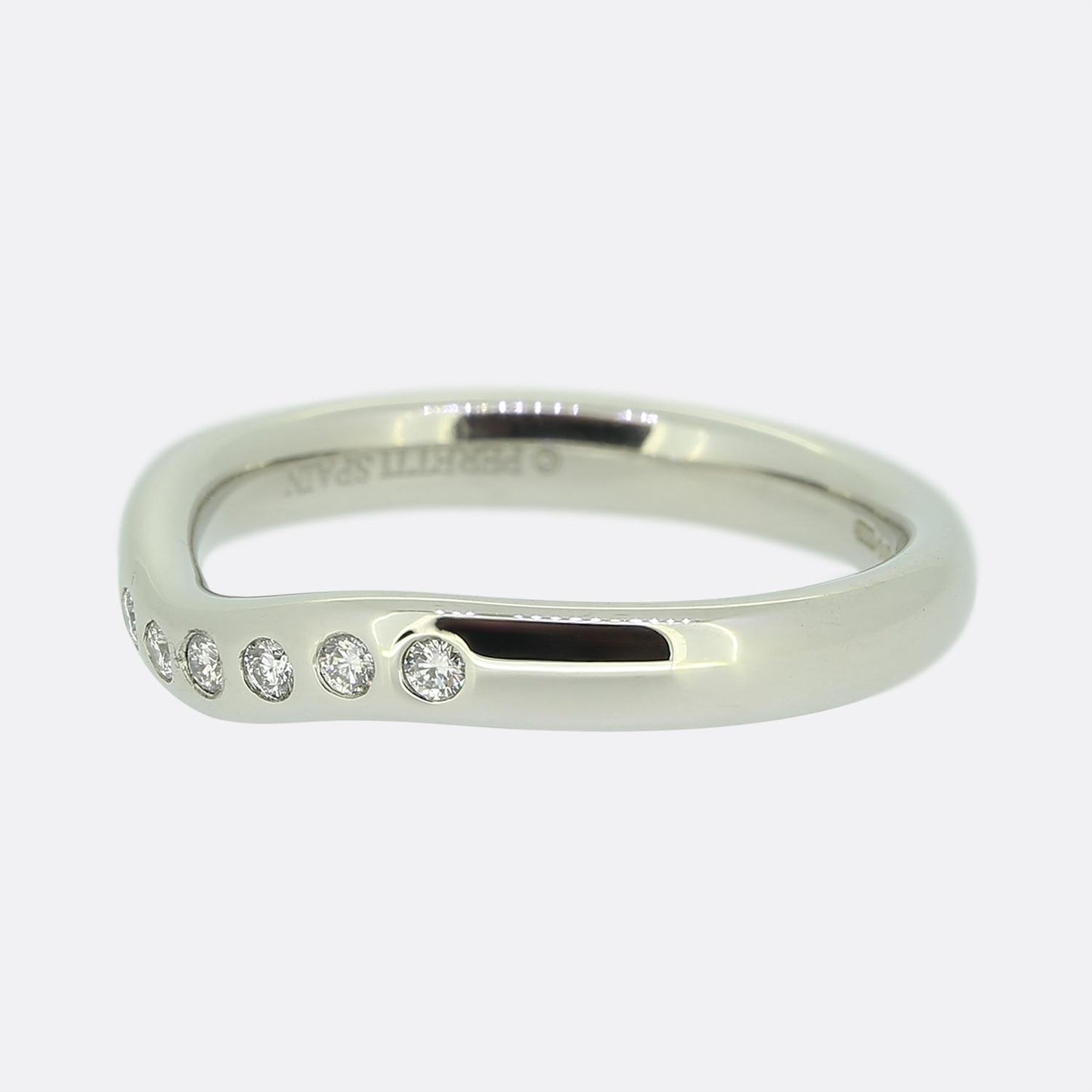 Tiffany & Co. Elsa Peretti Curved Diamond Band Ring