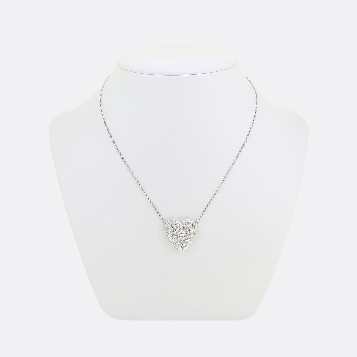 Antique Diamond Heart Necklace