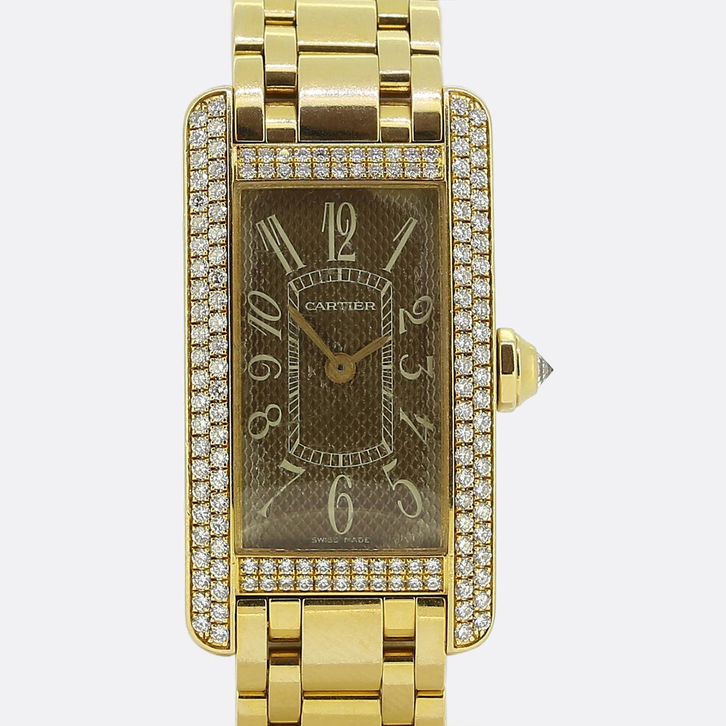 Cartier Tank Américaine Diamond Quartz Wristwatch Ref 2482