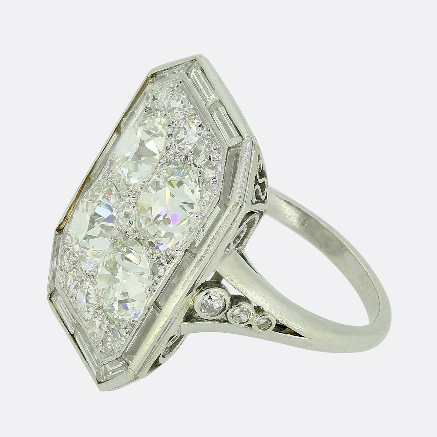 Early 20th Century Diamond Tablet Ring