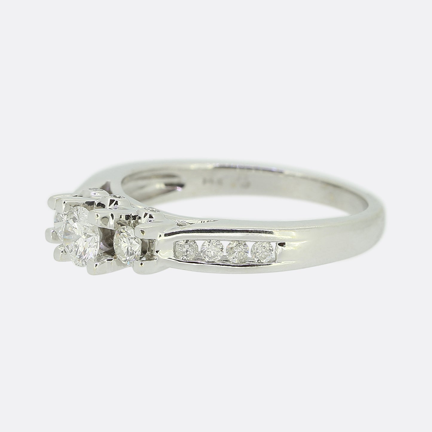 0.35 Carat Three-Stone Diamond Ring