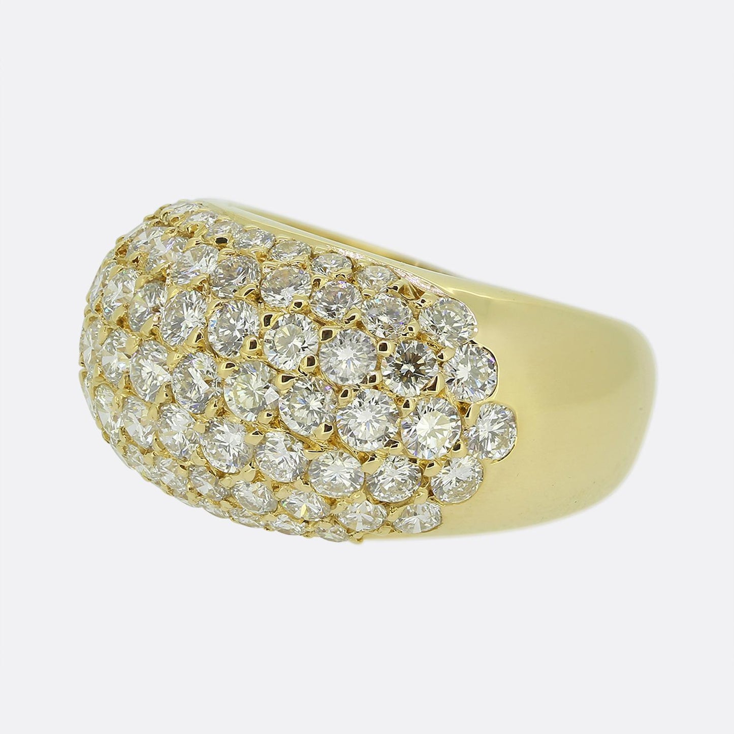 Vintage French Pavé Diamond Set Ring