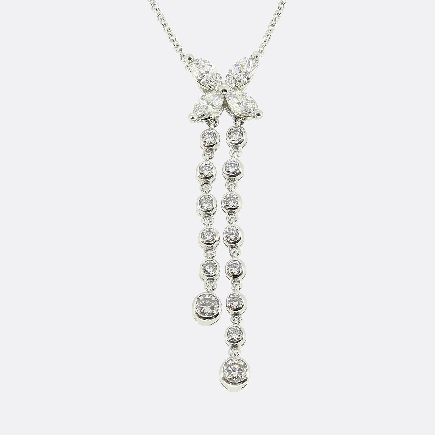 Tiffany & Co. Victoria Double-Drop Diamond Necklace