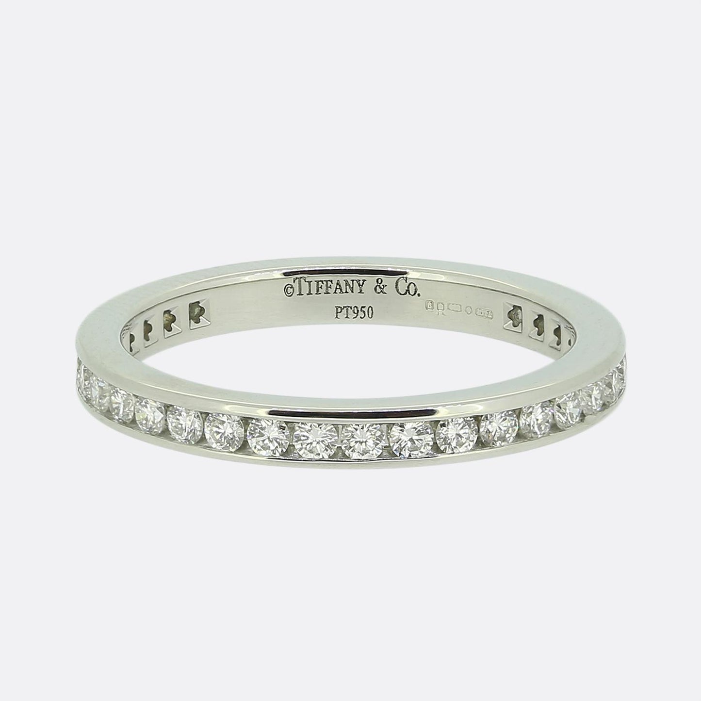 Tiffany & Co. Tiffany Setting Diamond Wedding Band Ring Size H 1/2 (47)