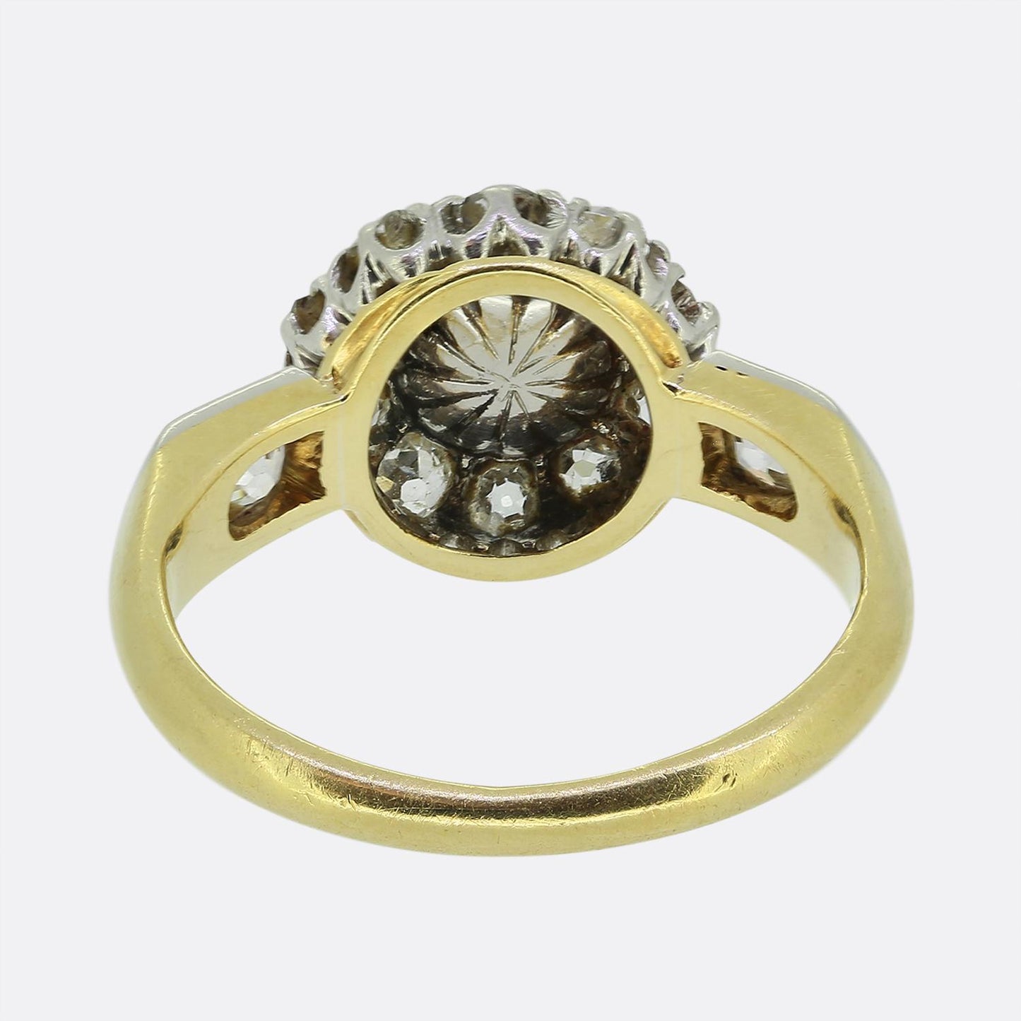 Edwardian Natural Pearl and Diamond Cluster Ring