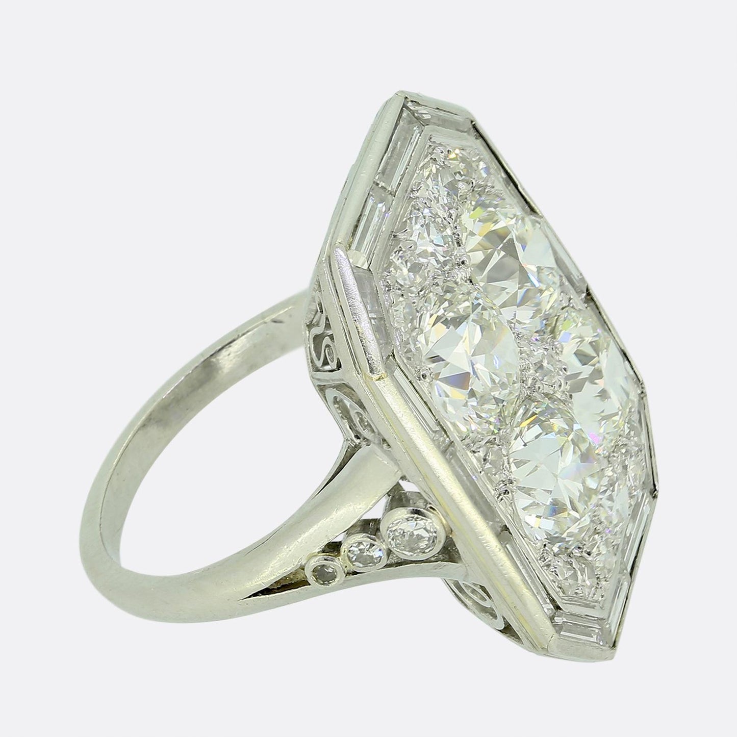 Early 20th Century Diamond Tablet Ring