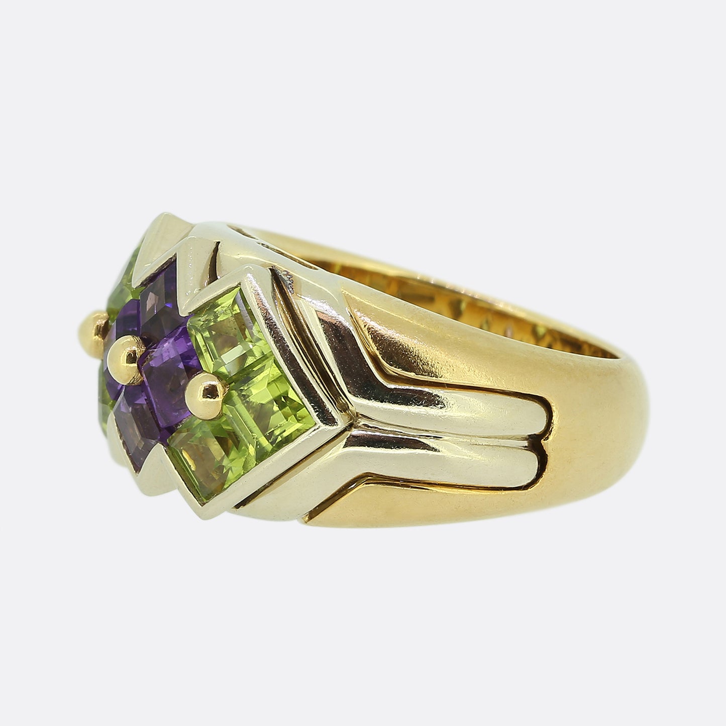 Bvlgari Amethyst and Peridot Ring
