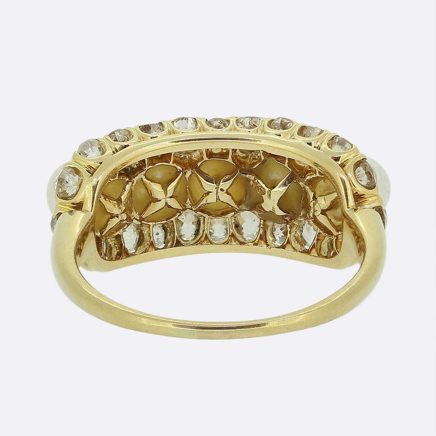 Antique Five-Stone Pearl and Diamond Ring