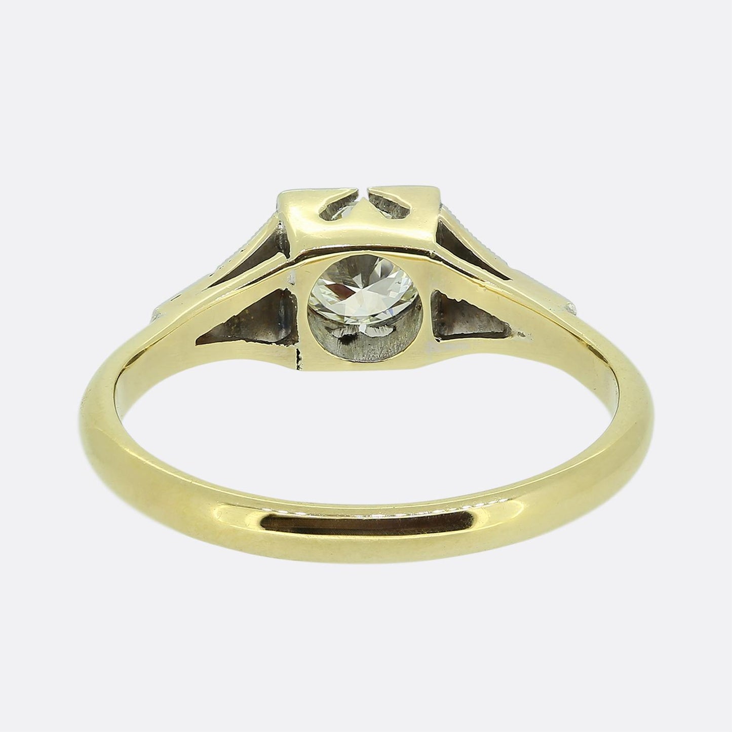 Antique 0.42 Carat Diamond Solitaire Engagement Ring