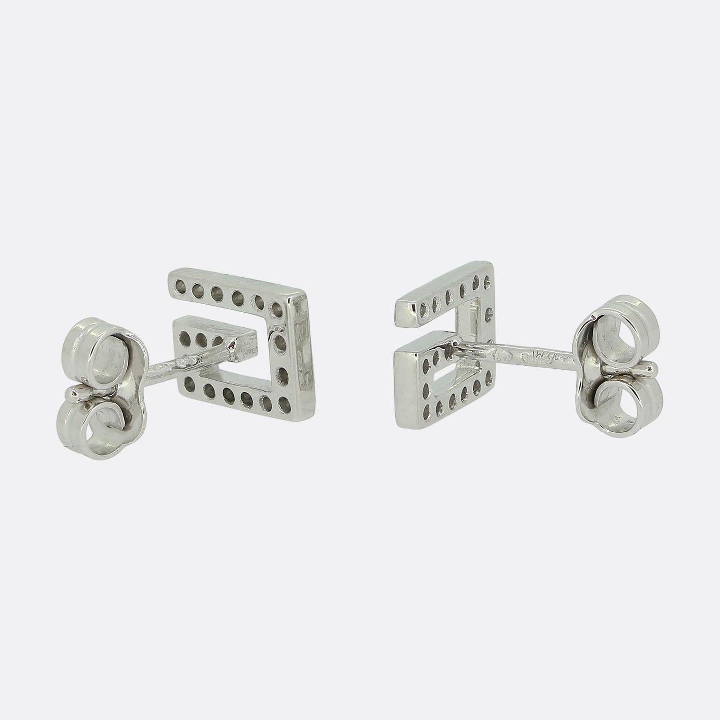 Gucci Petite Diamond G Stud Earrings