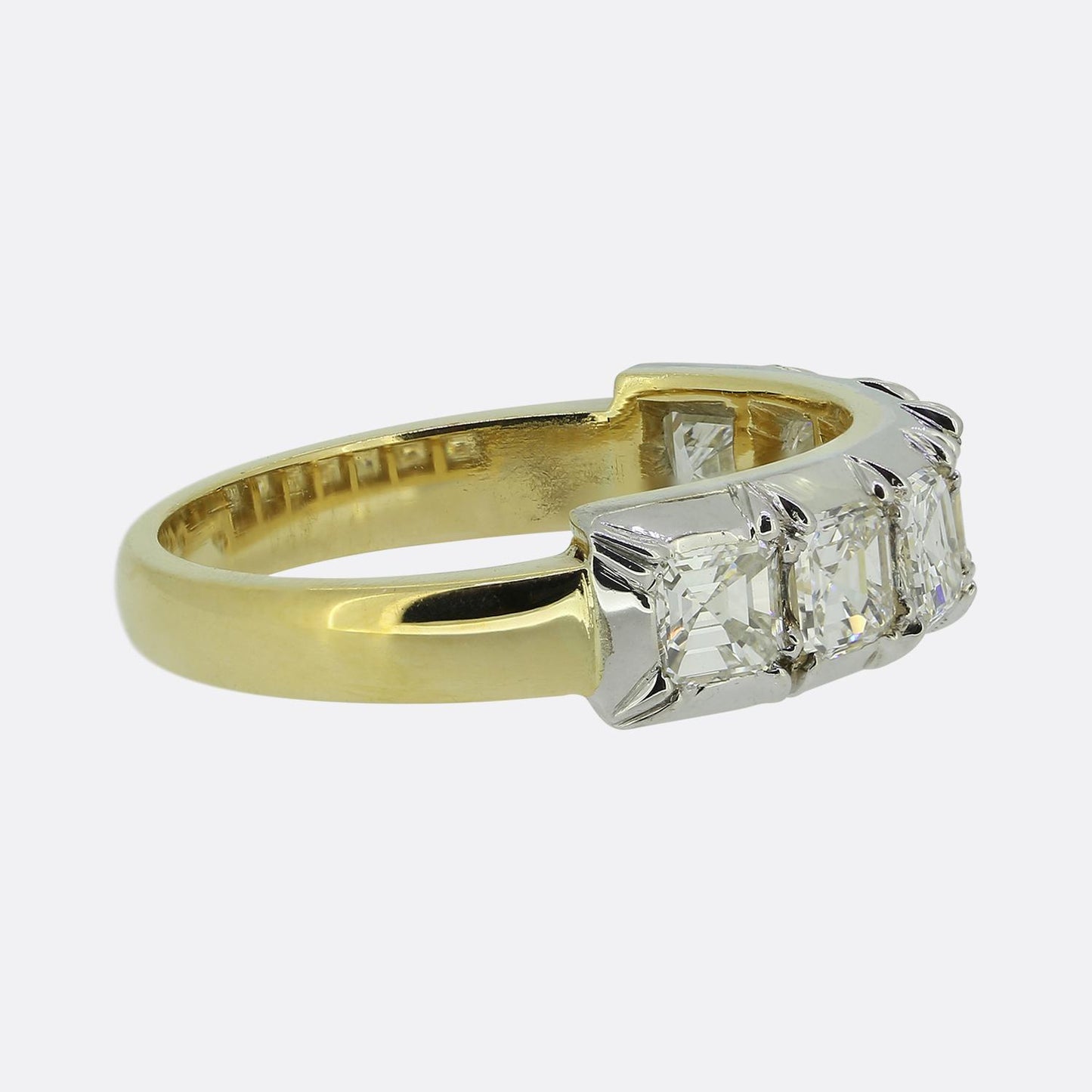 TVJ 1.40 Carat Asscher Cut Diamond Seven-Stone Ring