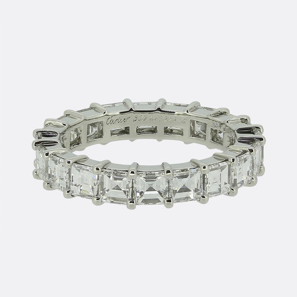 Cartier Carre Cut Diamond Eternity Ring Size J (49)
