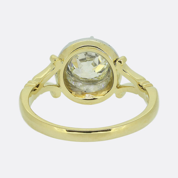 1.63 Carat Cushion Cut Diamond Solitaire Ring