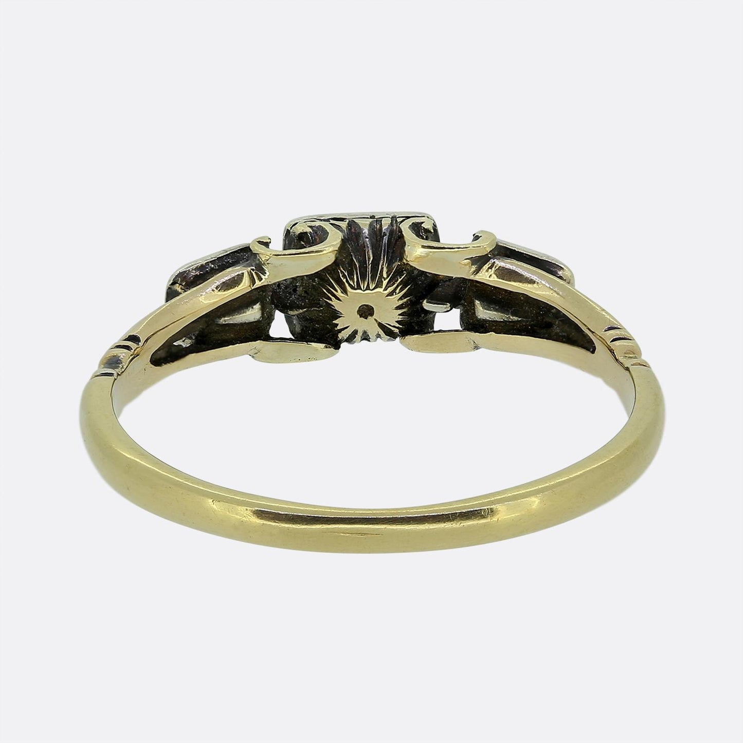 Georgian Table-Cut Diamond Three-Stone Ring