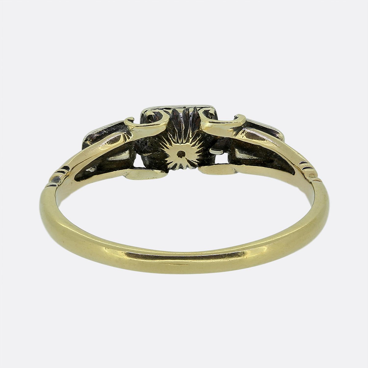 Georgian Table-Cut Diamond Three-Stone Ring
