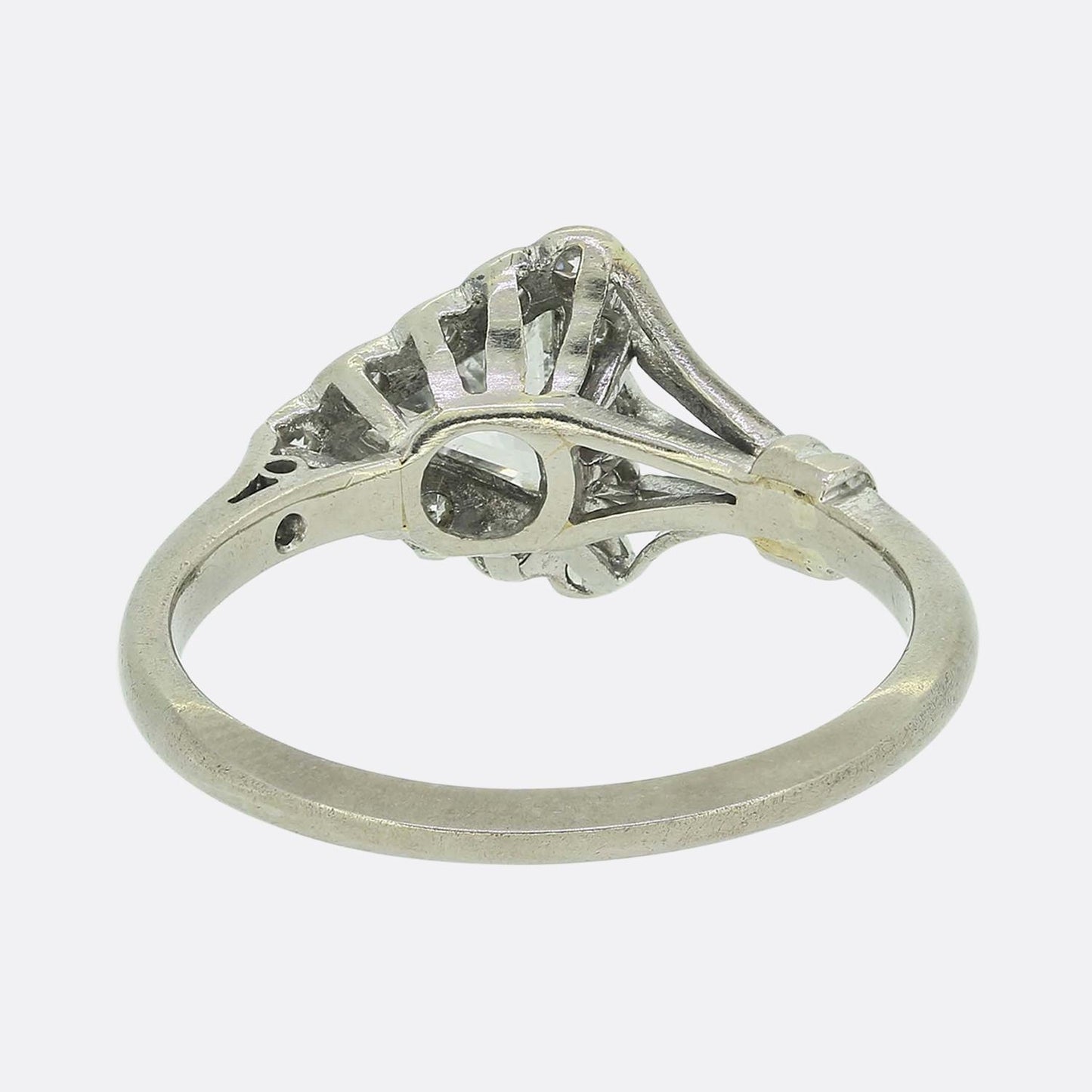 Art Deco Triangular Diamond Cluster Ring