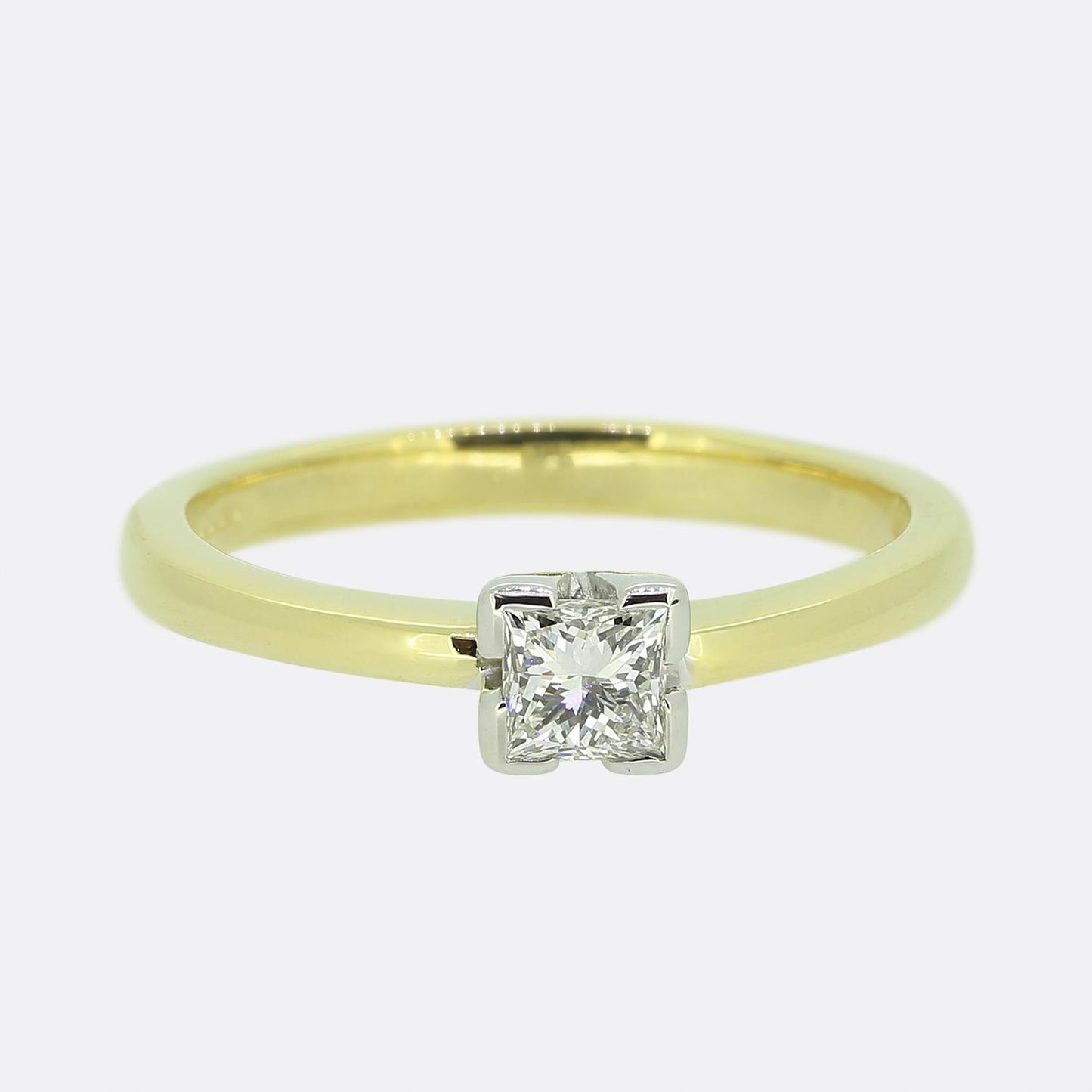 0.30 Princess Cut Diamond Solitaire Ring
