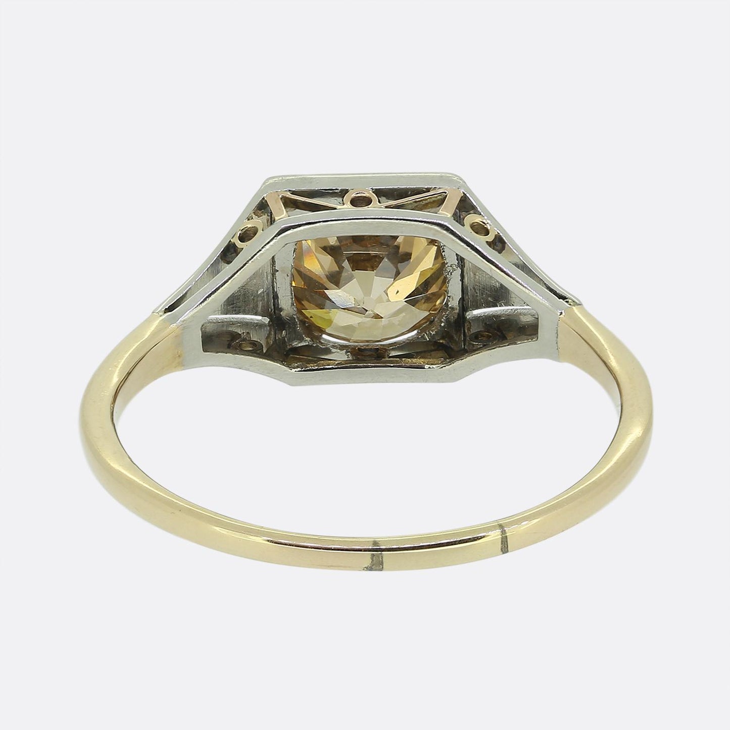 Vintage 1.87 Old Cut Fancy Brown Diamond Engagement Ring