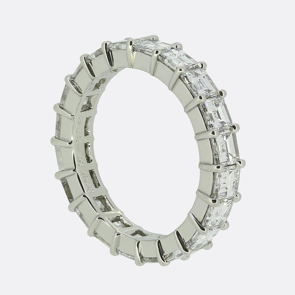 Cartier Carre Cut Diamond Eternity Ring Size J (49)
